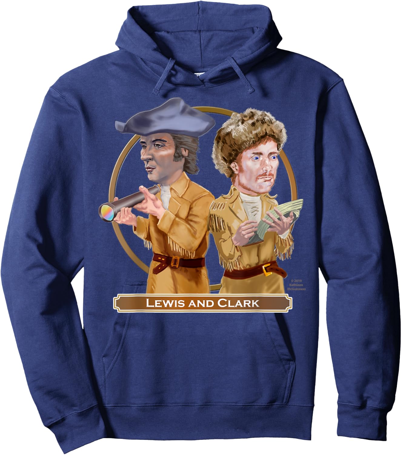Lewis and Clark, American Explorers Hoodie - Hoodie | Navy