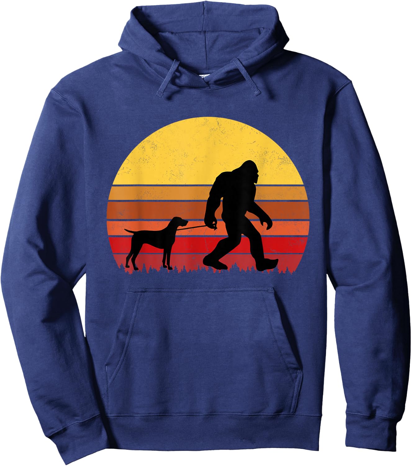 German Shorthaired Pointer Funny Retro Dog Design Hoodie - Hoodie | Navy