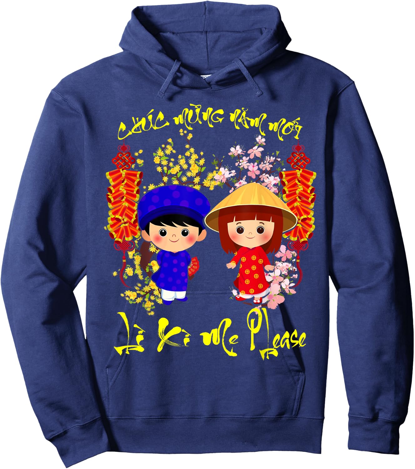 Li Xi Me Please Chuc Mung Nam Moi Boy Girl Kid Hoodie - Hoodie | Navy