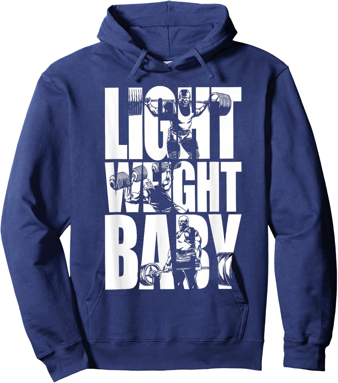 Light Weight Baby - Ronnie Coleman Squat Bench Deadlift Gym Hoodie - Hoodie | Navy