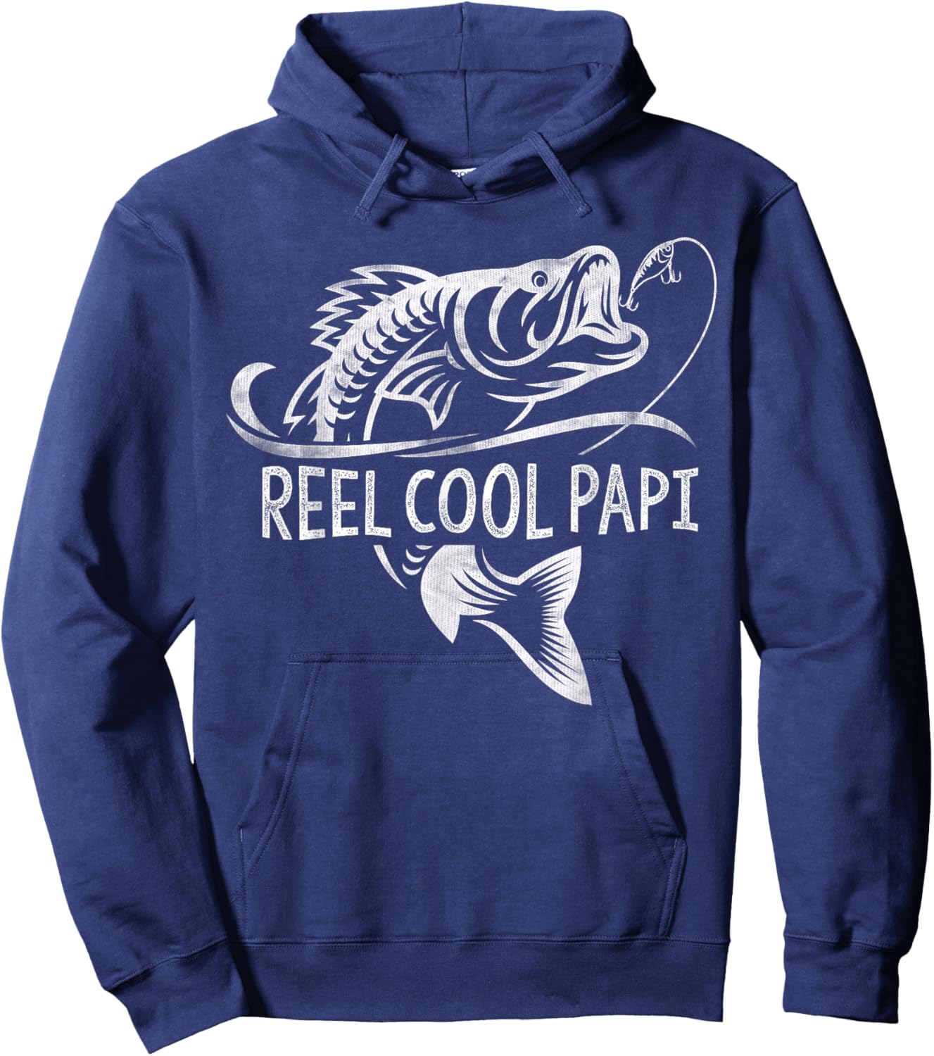 Reel Cool Papi Fishing Gifts Papi Father's Day Hoodie - Hoodie | Navy