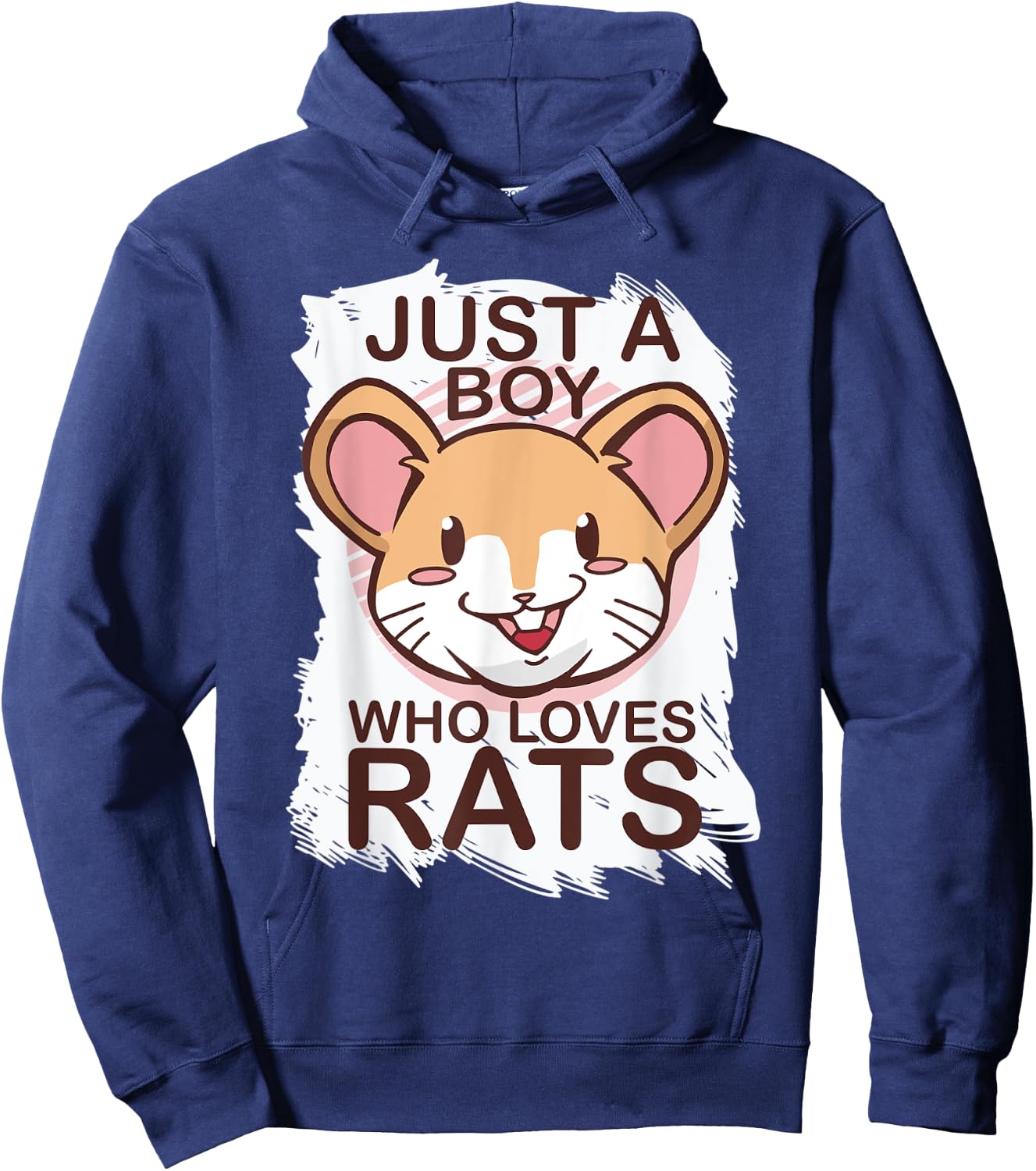 Just A Boy Who Loves Rats Rat Lover Gift Hoodie - Hoodie | Navy
