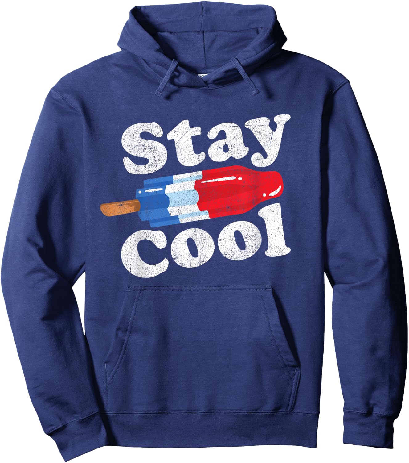 Summer Popsicle Stay Cool Funny Bomb Retro 80s Pop Gift Hoodie - Hoodie | Navy