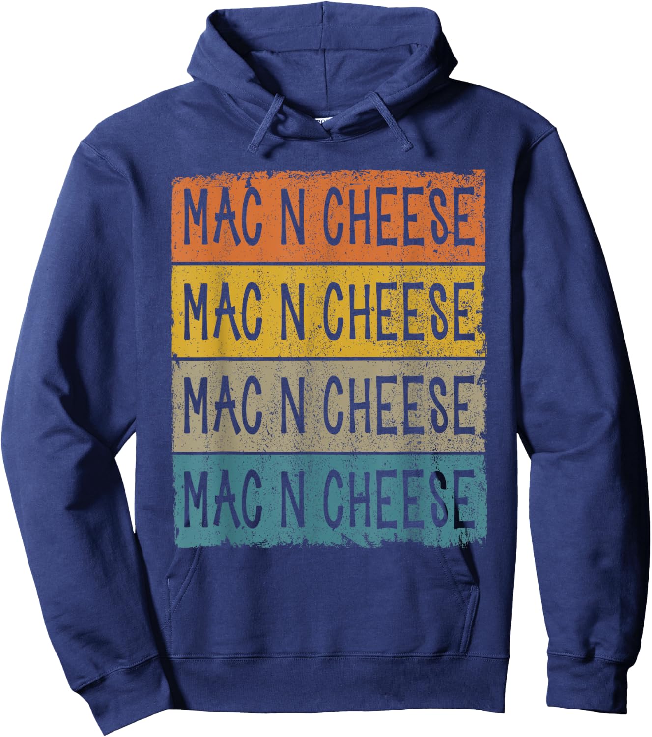 Retro Mac N Cheese Foodie Lover Macaroni And Cheese Hoodie - Hoodie | Navy