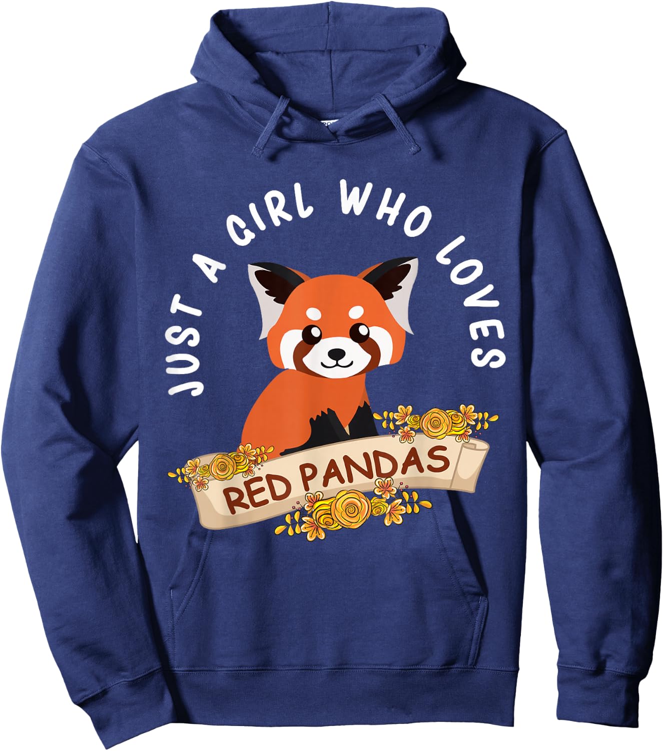 Just A Girl Who Loves Red Pandas Cute Red Panda Kids Girls Hoodie - Hoodie | Navy
