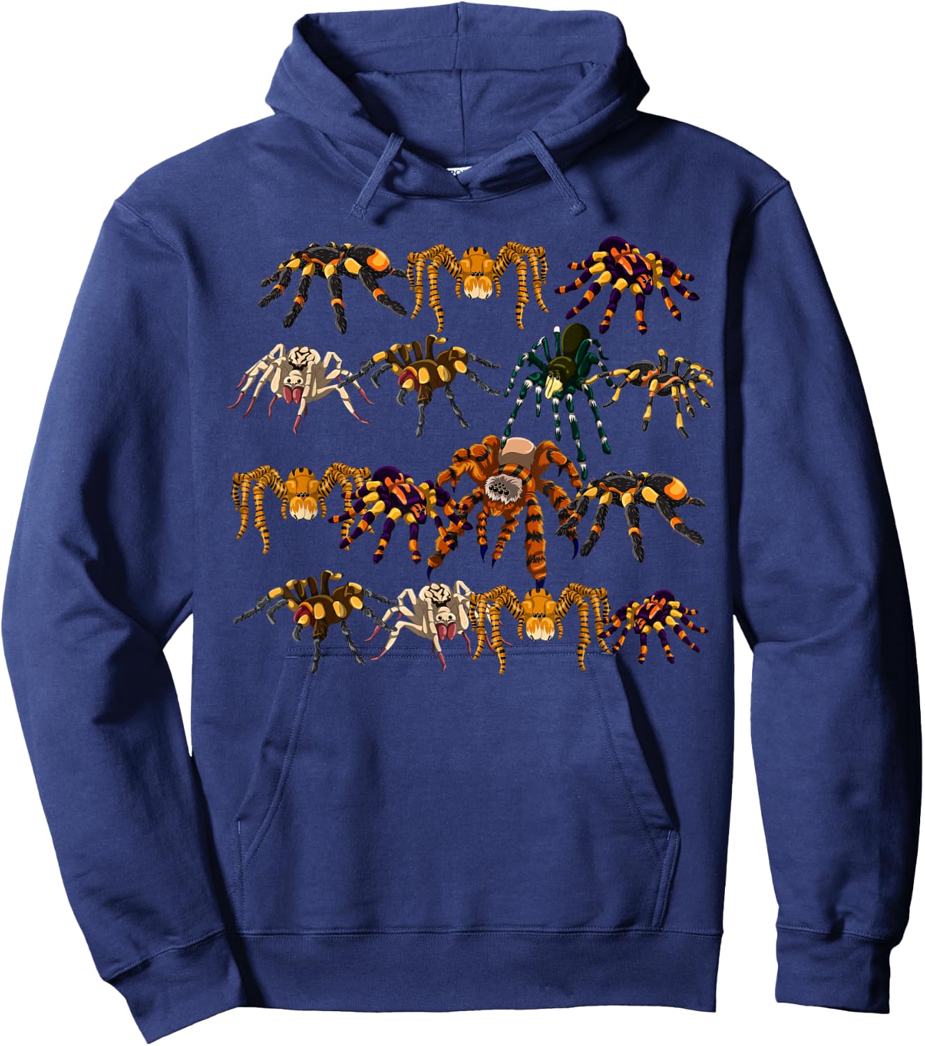 Animal Arachnid Tarantula Arthropod Cobweb Halloween Spider Hoodie - Hoodie | Navy