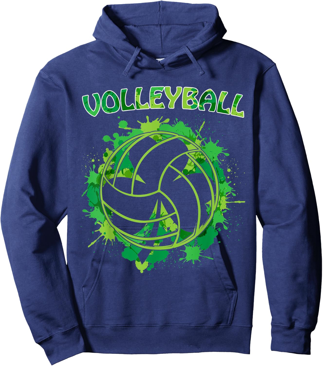 Happy St Patrick's Day Gifts Shamrock With Volleyball Sport Hoodie - Hoodie | Navy
