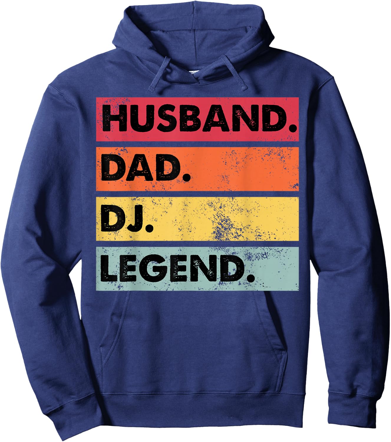 Husband Dad DJ Legend Funny DJ Disc Jockey Music Player Small Hoodie - Hoodie | Navy