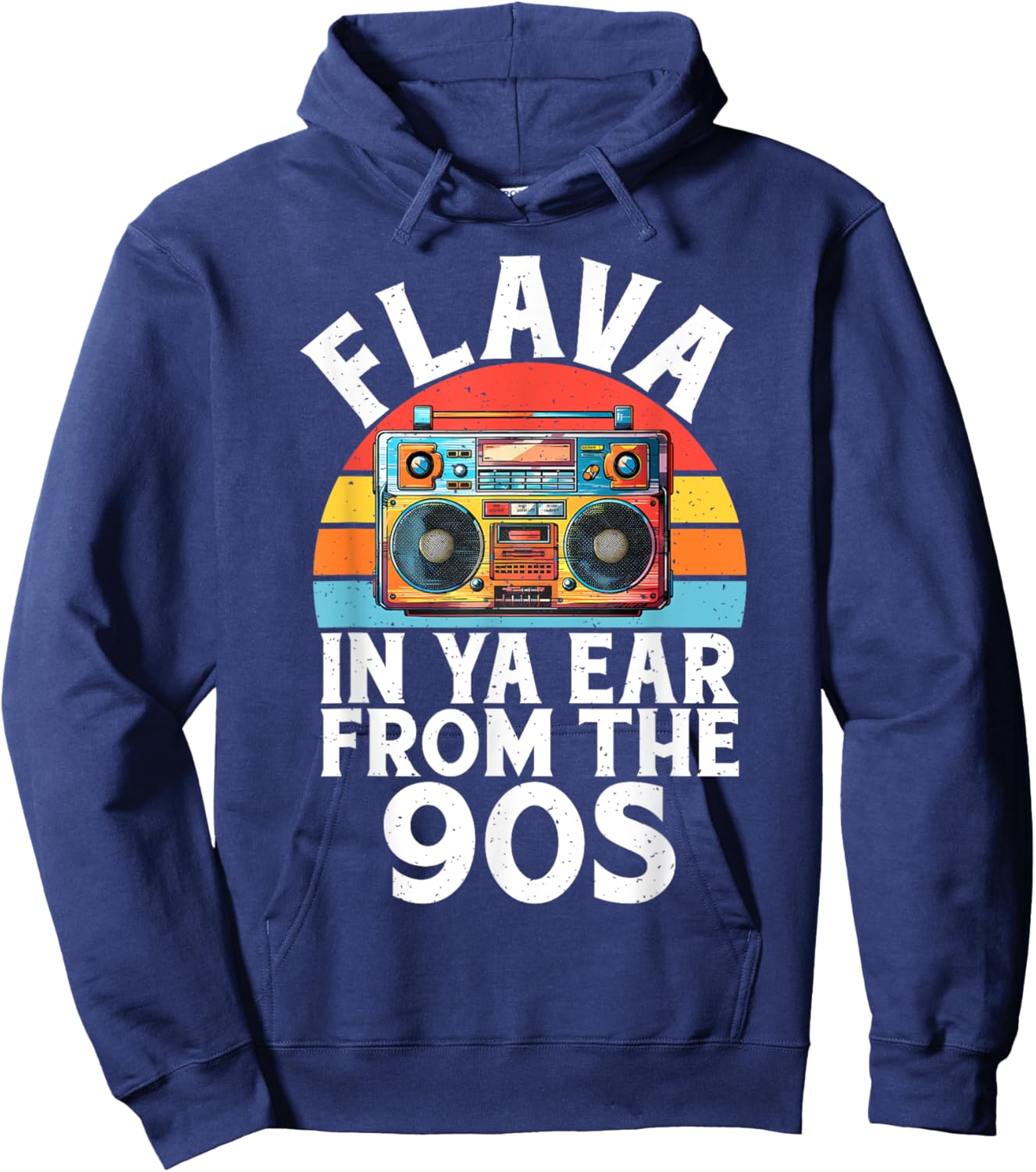 Flava in Ya Ear from the 90s Hip Hop Hoodie - Hoodie | Navy
