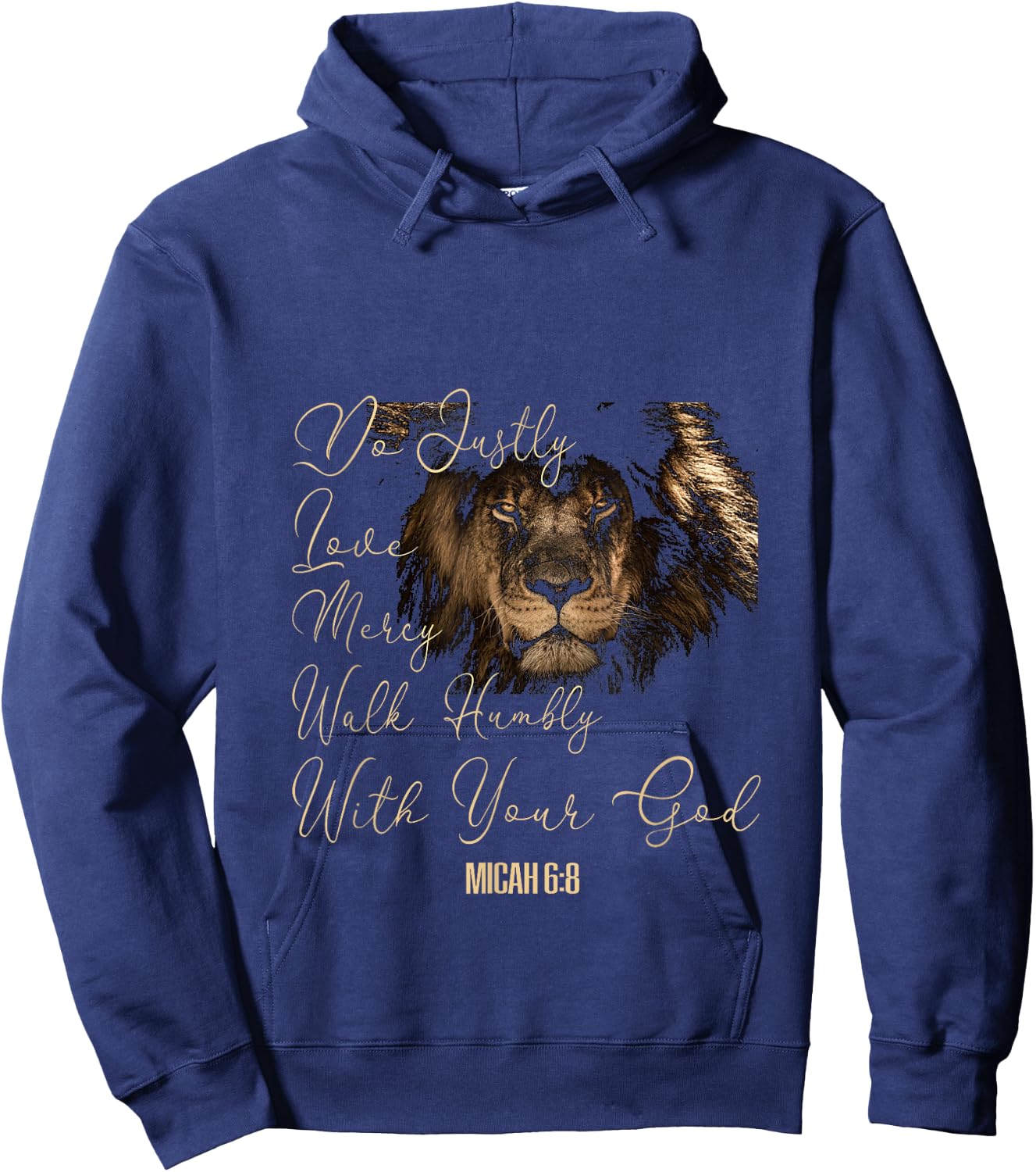 Micah 6:8 T Bible Verse Do Justice Love Mercy Walk Humbly T Hoodie - Hoodie | Navy
