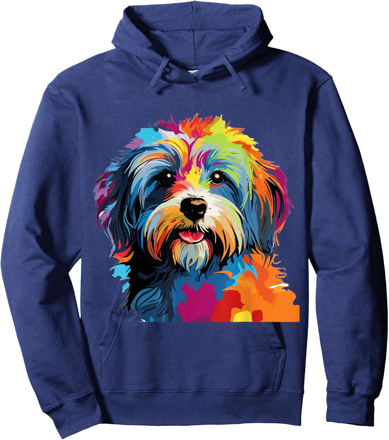 Havanese Dog Breed Pet Cute Colorful Pop Art Graphic Hoodie - Hoodie | Navy