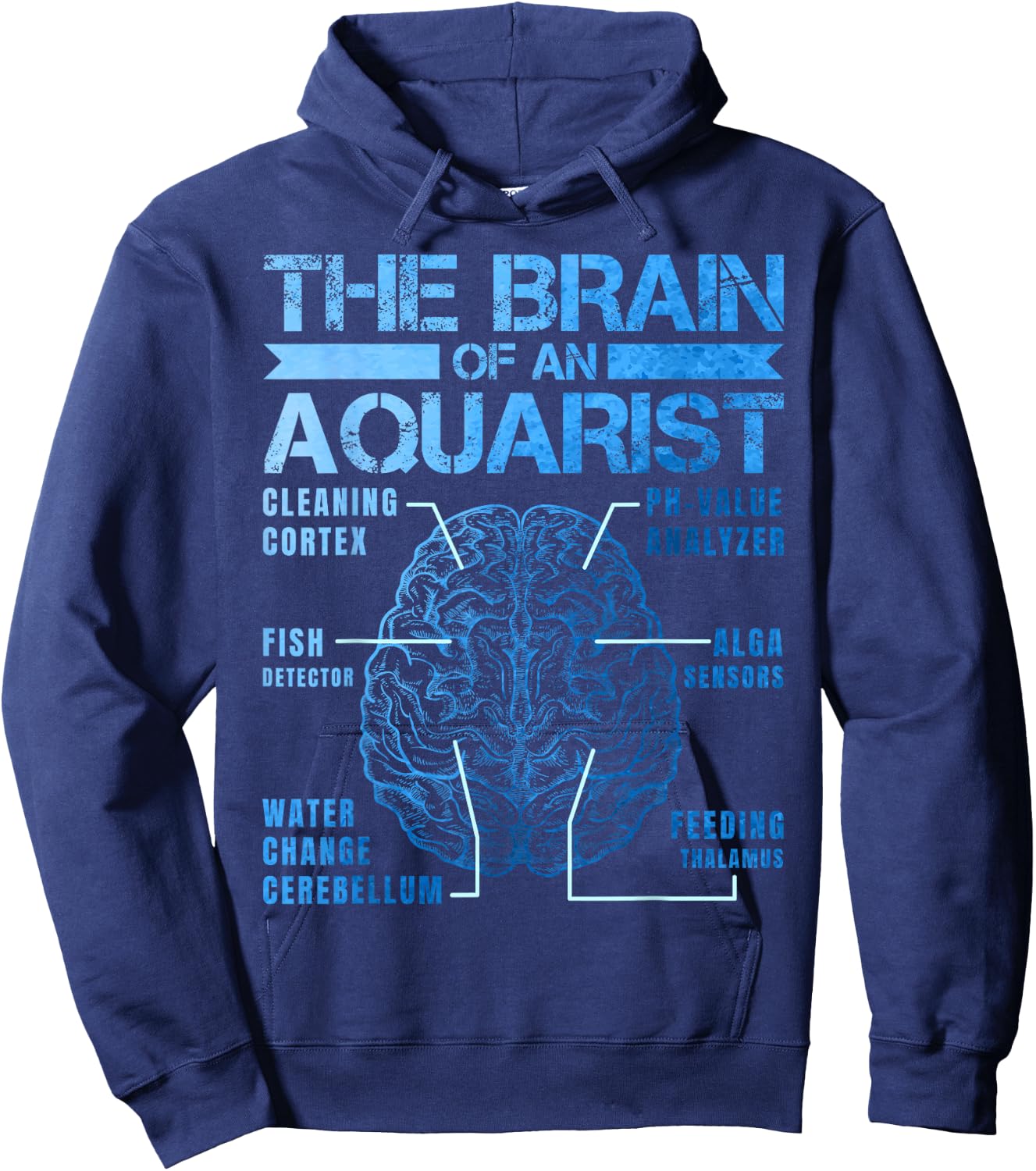 Brain of a Aquarist for a Fish Aquarium Hoodie - Hoodie | Navy