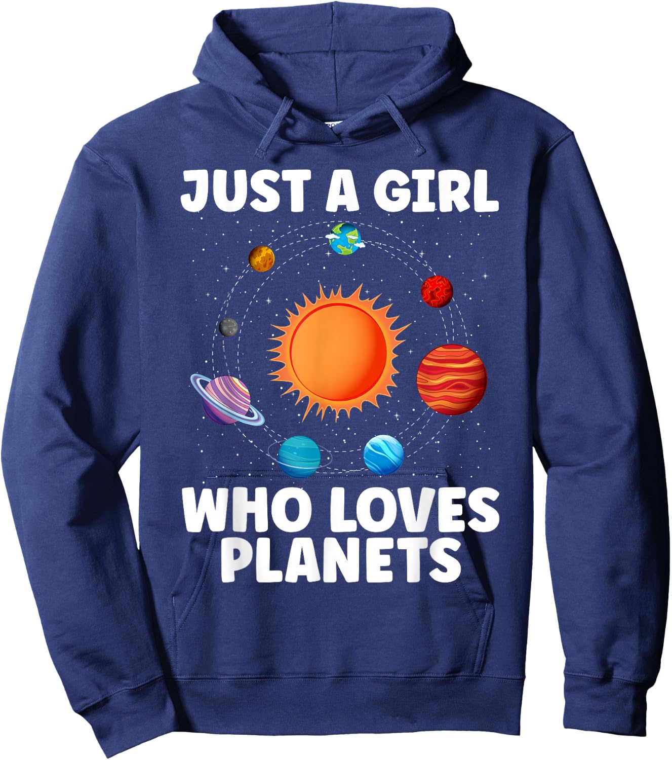 Best Planet Art Girls Kids Solar System Science Outer Space Hoodie - Hoodie | Navy