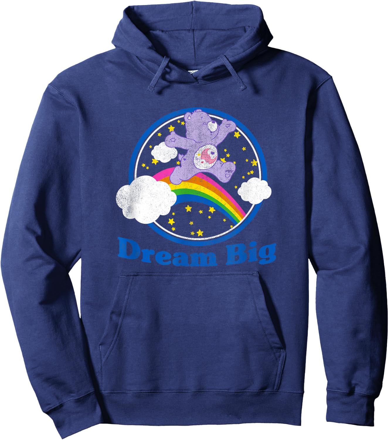 Care Bears Dream Big Sweet Dreams Bear Retro Cartoon Hoodie - Hoodie | Navy