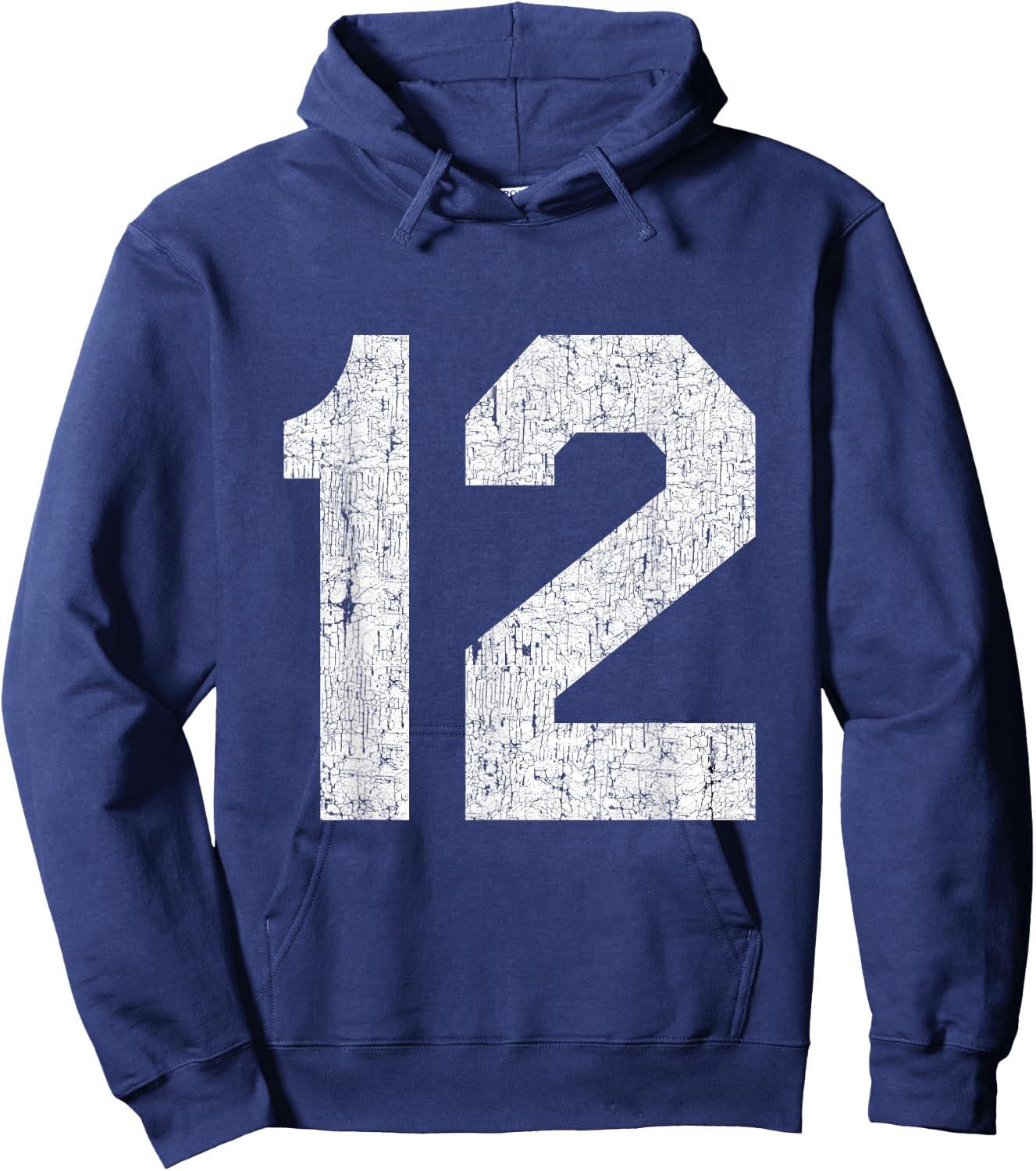#12 Jersey Uniform Varsity Sports Number, 12th Birthday Hoodie - Hoodie | Navy