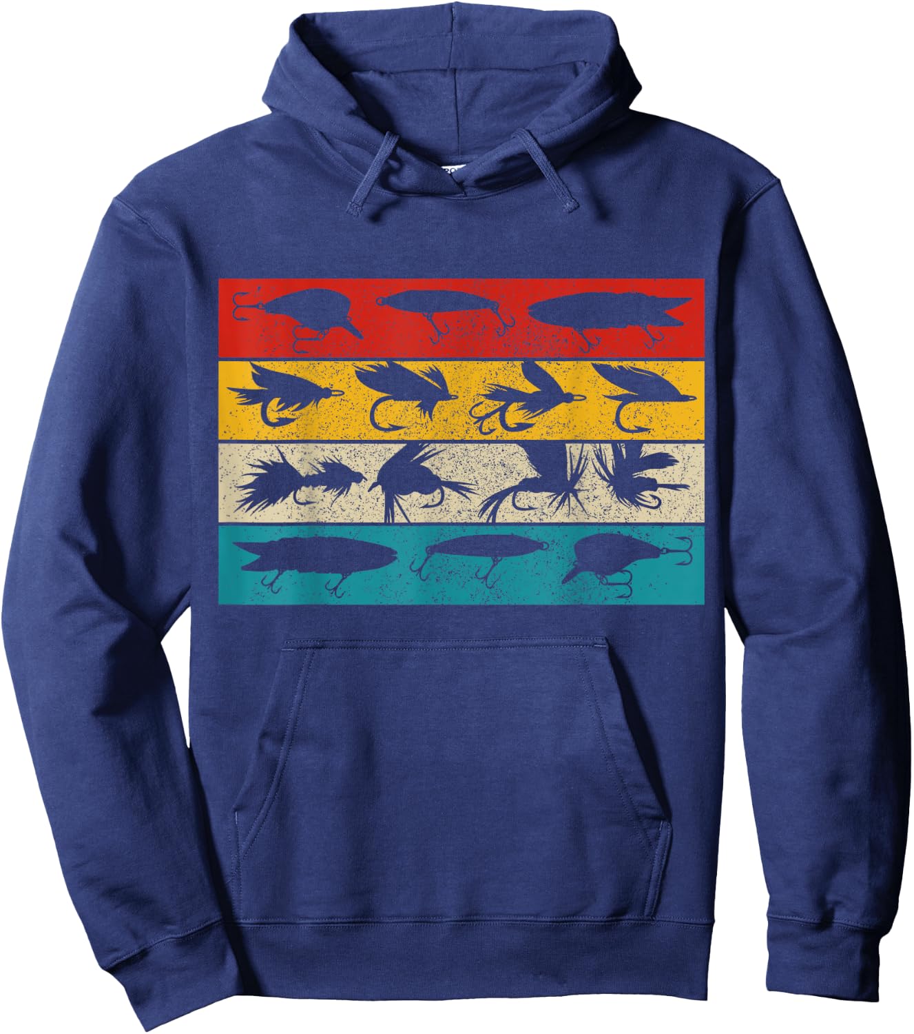 Fly Fishing Vintage Fishing Fisherman Fly Fishing Hoodie - Hoodie | Navy