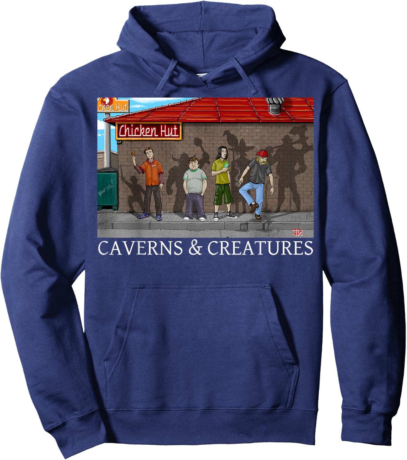 Chicken Hut Caverns & Creatures Hoodie - Hoodie | Navy