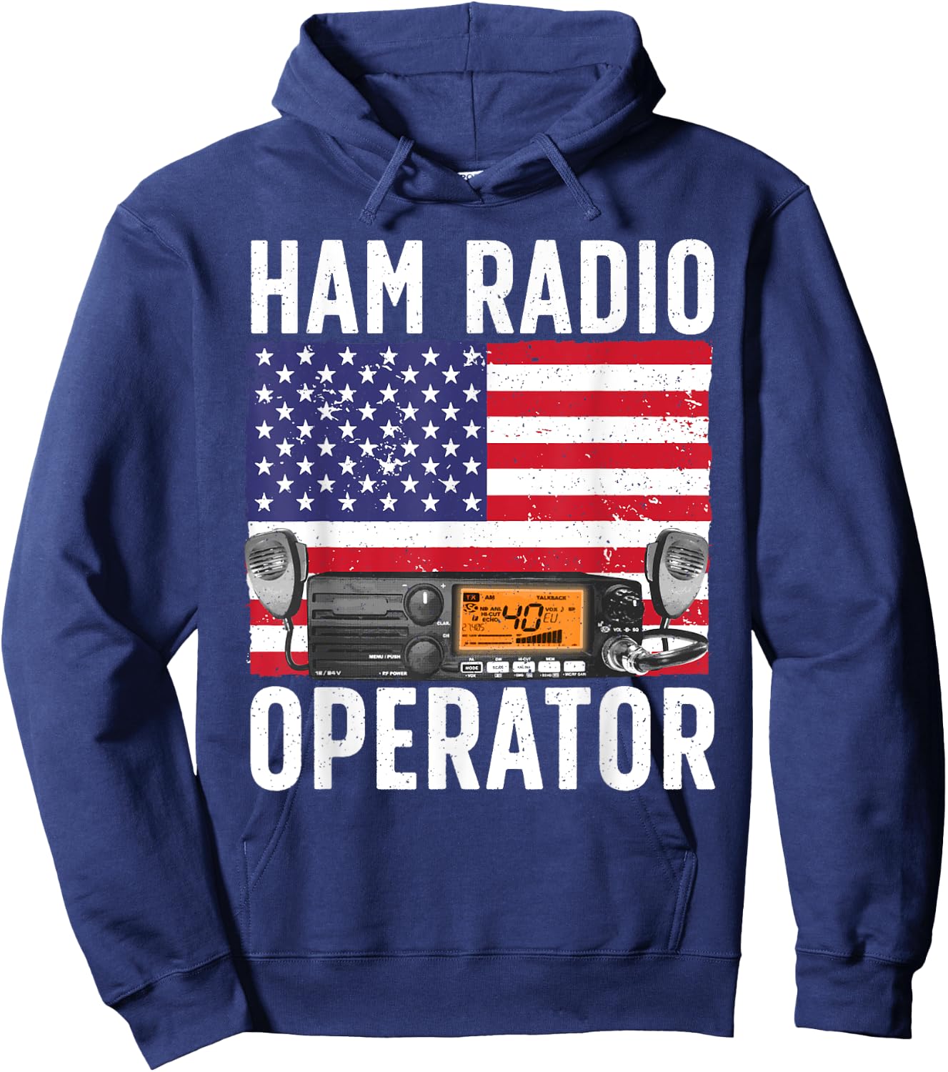 Cool Ham Radio Operator Art Women Ham Amateur Radio Hoodie - Hoodie | Navy