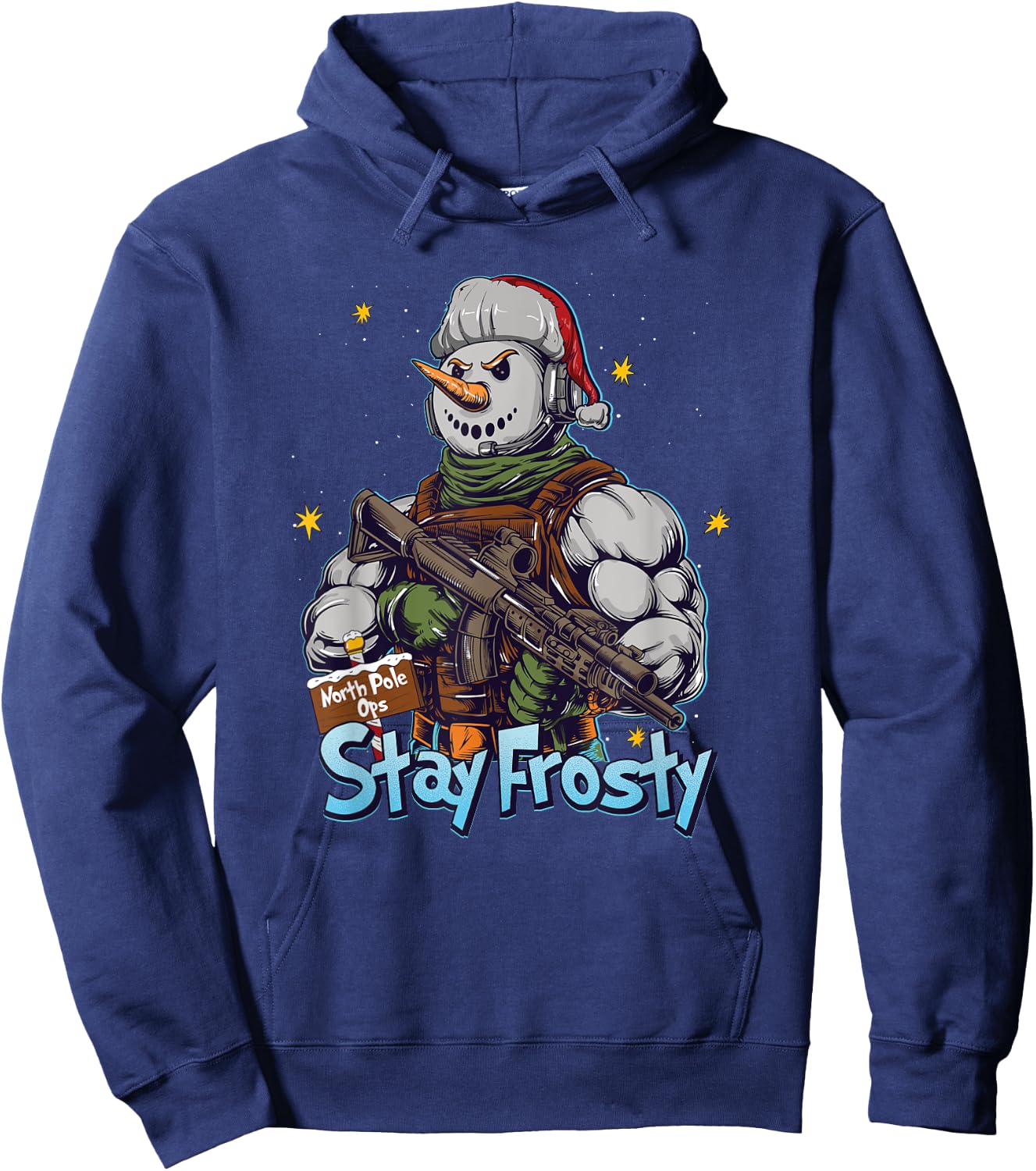 Funny Stay Frosty Soldier Saying I'm Ready Military Veteran Hoodie - Hoodie | Navy