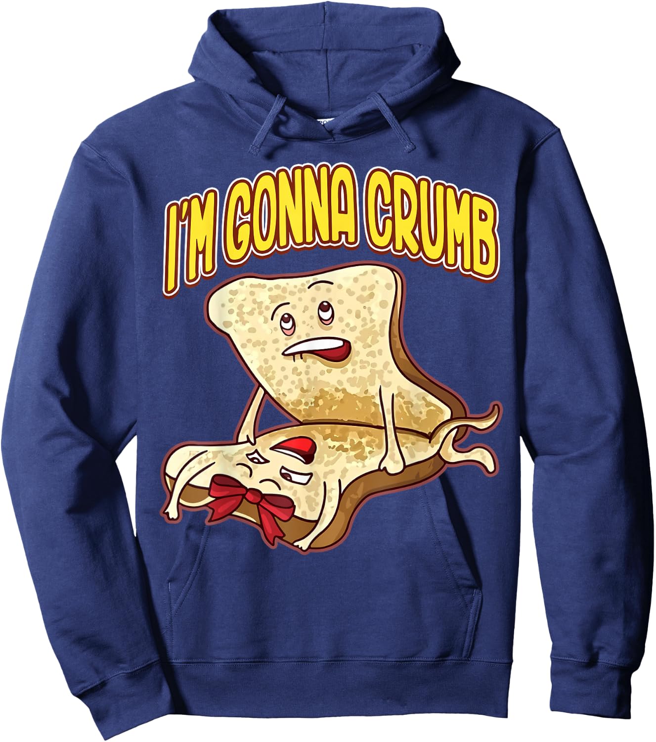 I'm Gonna Crumb Funny Bread Couple Hoodie - Hoodie | Navy