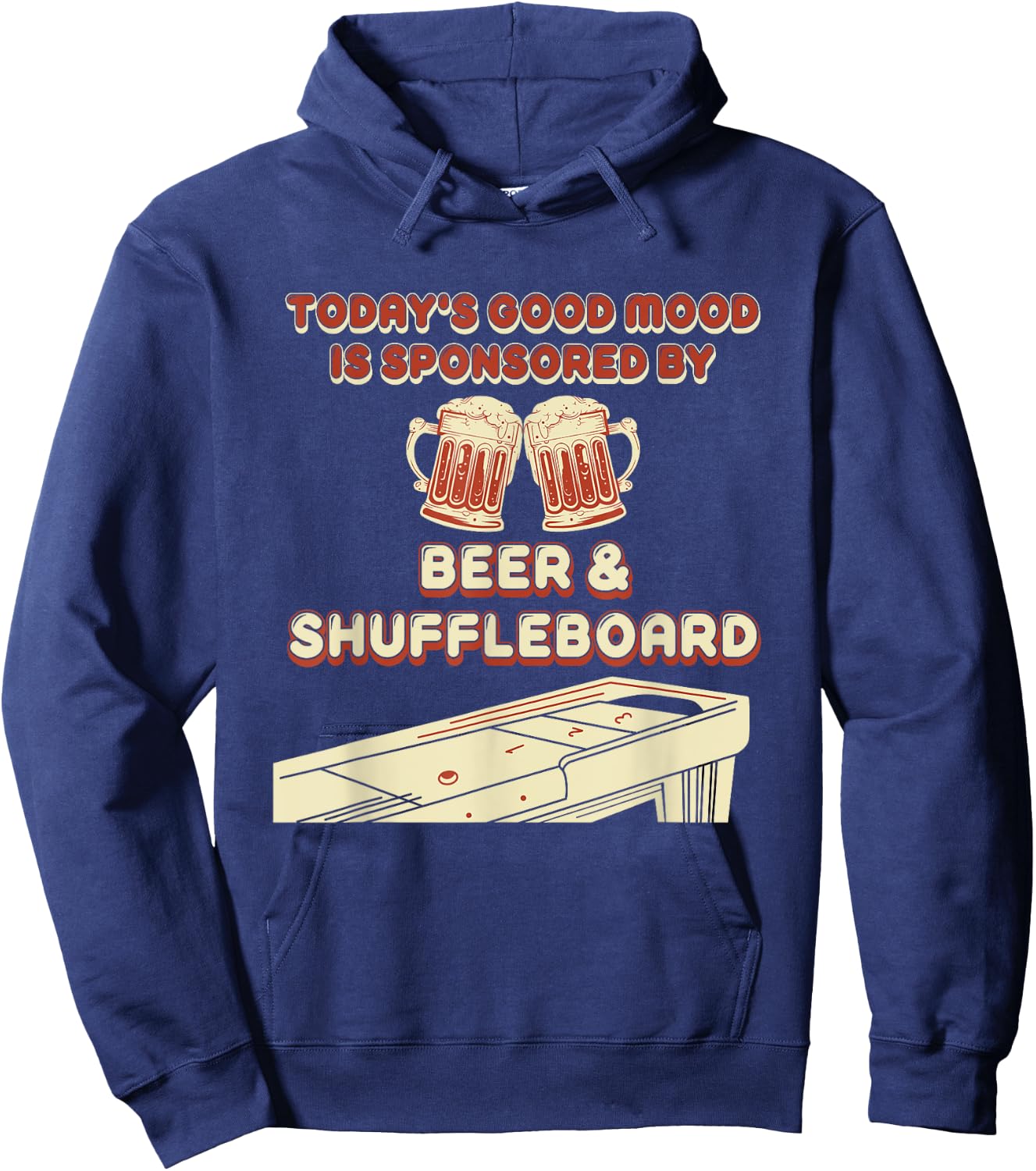 Shuffleboard Player Beer Hoodie - Hoodie | Navy