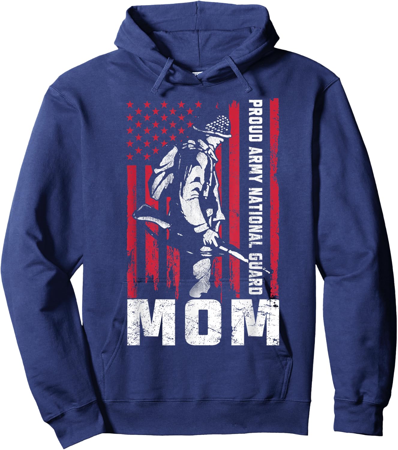 USA Proud Army National Guard Mom Hoodie - Hoodie | Navy