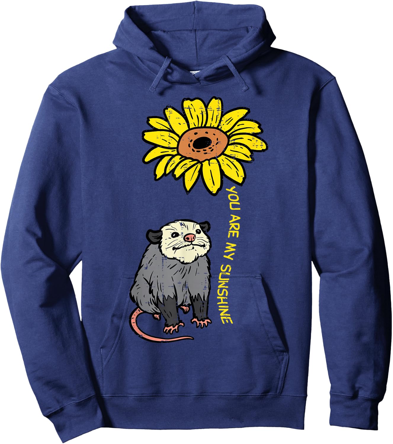 Opossum Sunflower You Are My Sunshine Possum Women Girls Kid Hoodie - Hoodie | Navy