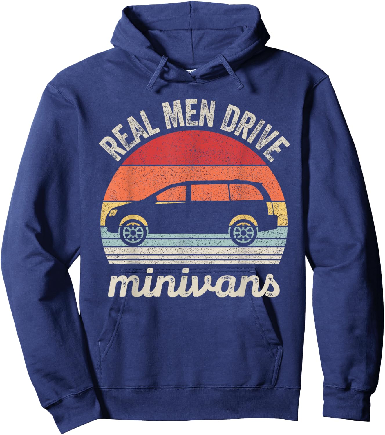 Catch Some Rays Vintage Retro Real Men Drive Minivans Funny Van - Black, Men's, Small, Short Sleeve, Classic Fit, Crew Collar, Retro, All Seasons, 1 Count, 0 Pockets, Machine Wash Hoodie - Hoodie | Navy