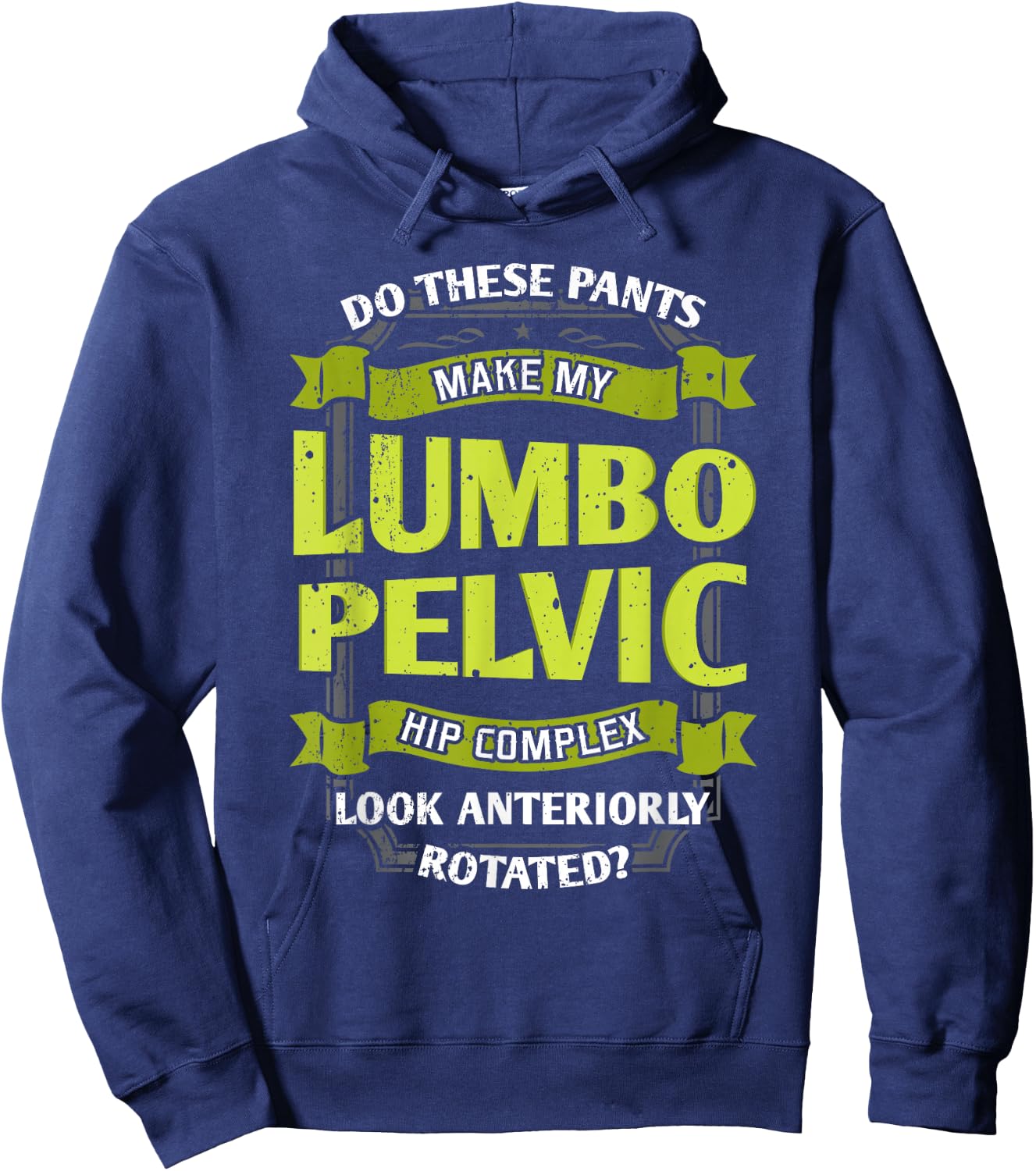 Physical Therapy Apparel -Adults Black Small Modern Graphic Christmas Birthday Physical Therapy Gait Disorder Physiotherapy Therapist Gift Hoodie - Hoodie | Navy