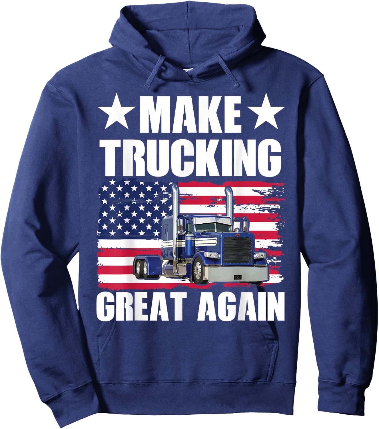 Make Trucking Great Again Hoodie - Hoodie | Navy