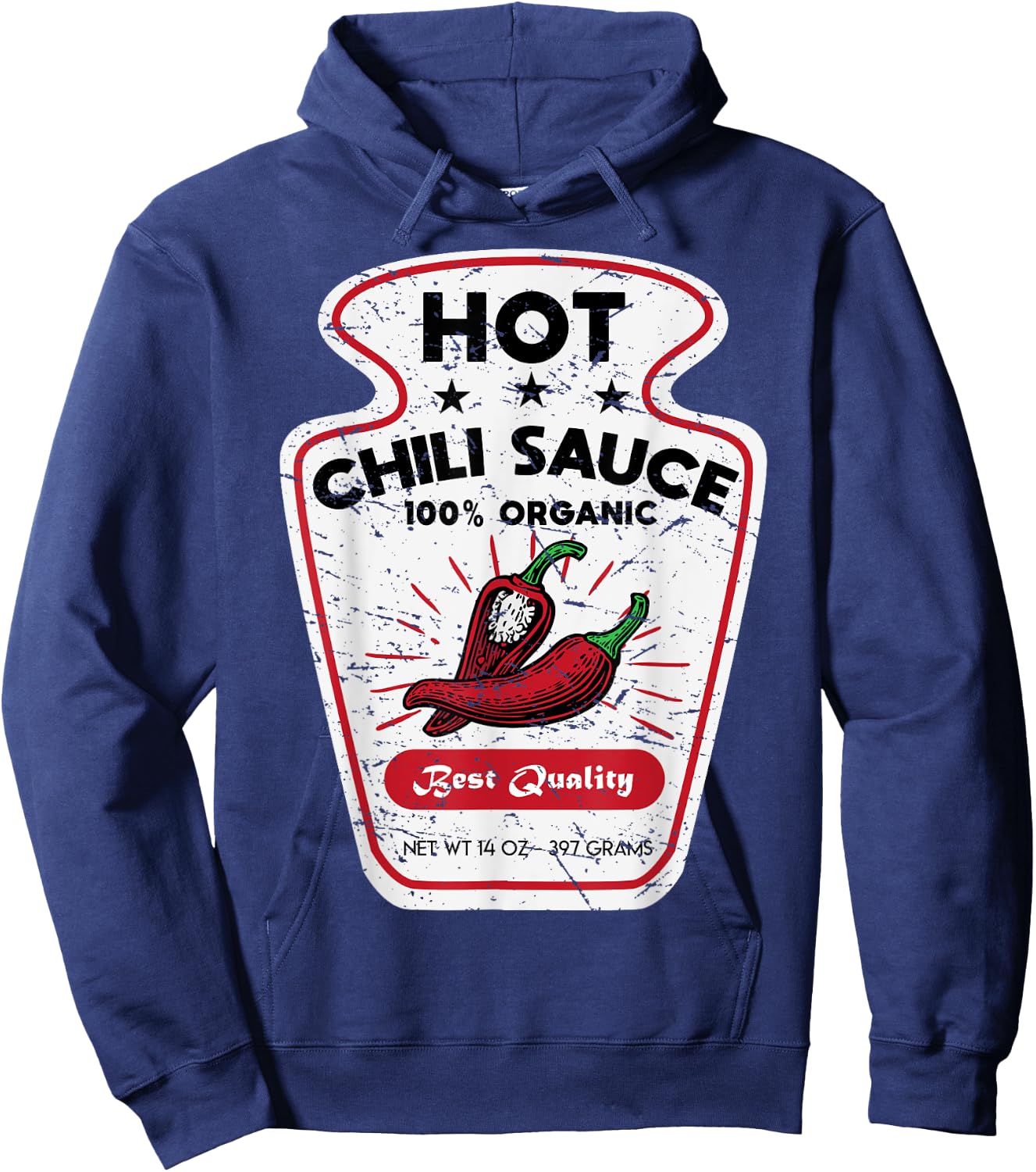 Vintage Spicy Chili Hot Sauce Costume Funny Halloween Gifts Hoodie - Hoodie | Navy