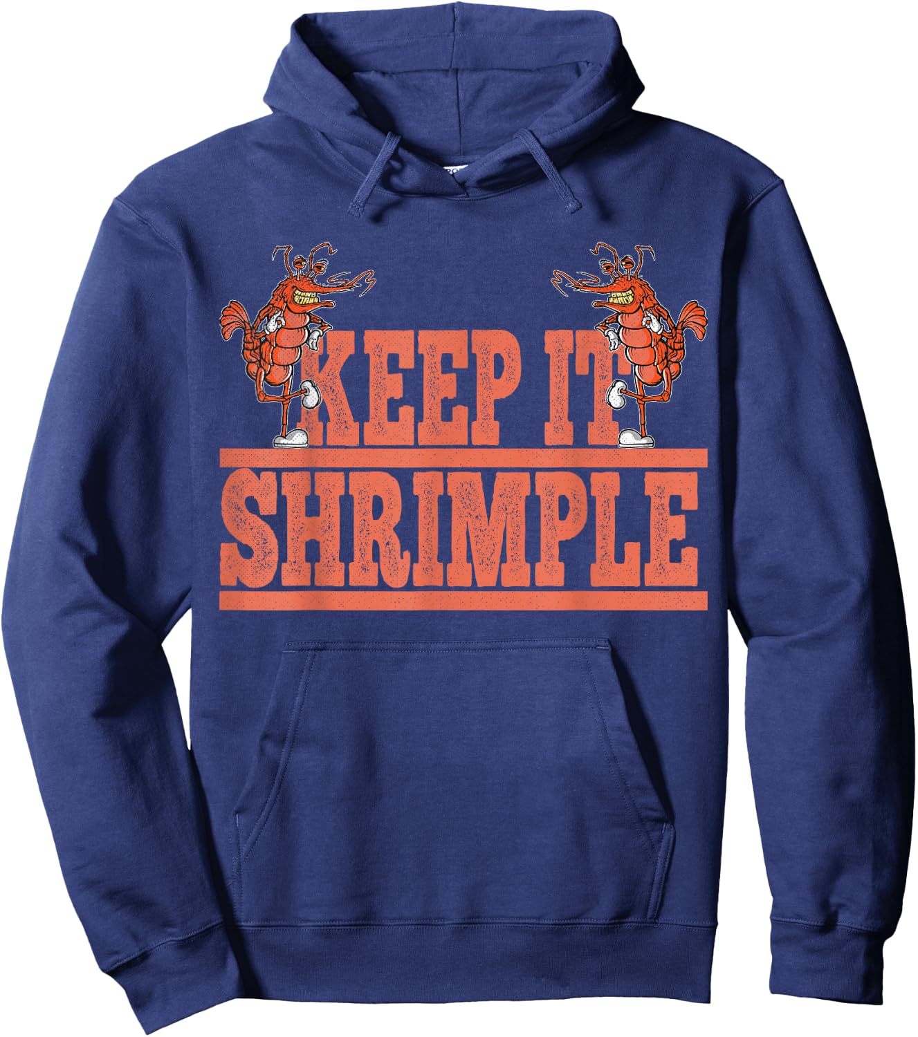 Keep It Shrimple outfit for seafood lovers Hoodie - Hoodie | Navy