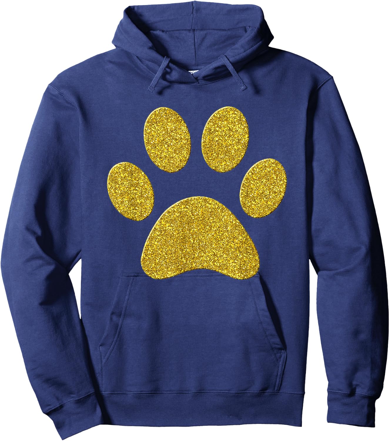 Footprint Paw Dog Golden Animal Vintage Symbol Hoodie - Hoodie | Navy