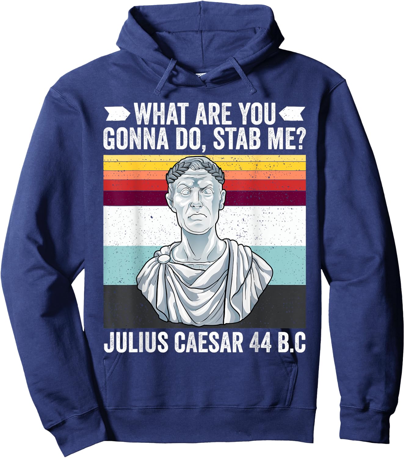 Vintage What Are You Gonna Do Rod Me Julius Caesar Funny Hoodie - Hoodie | Navy