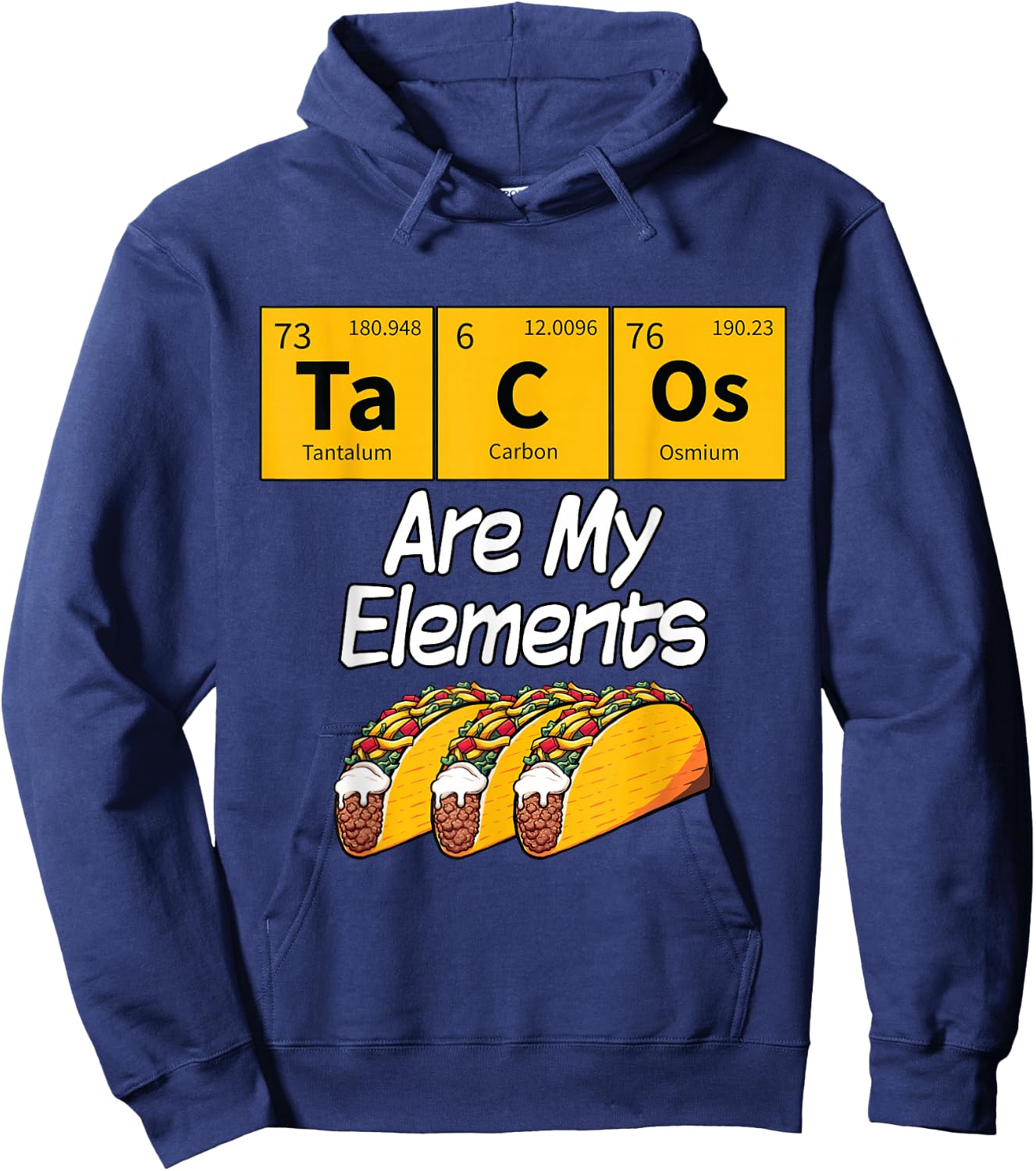 Taco Funny Food Science Student Gift Hoodie - Hoodie | Navy