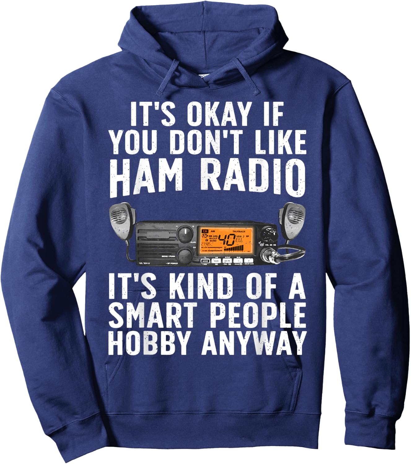 Funny Ham Radio Art Women Ham Operator Amateur Radio Hoodie - Hoodie | Navy
