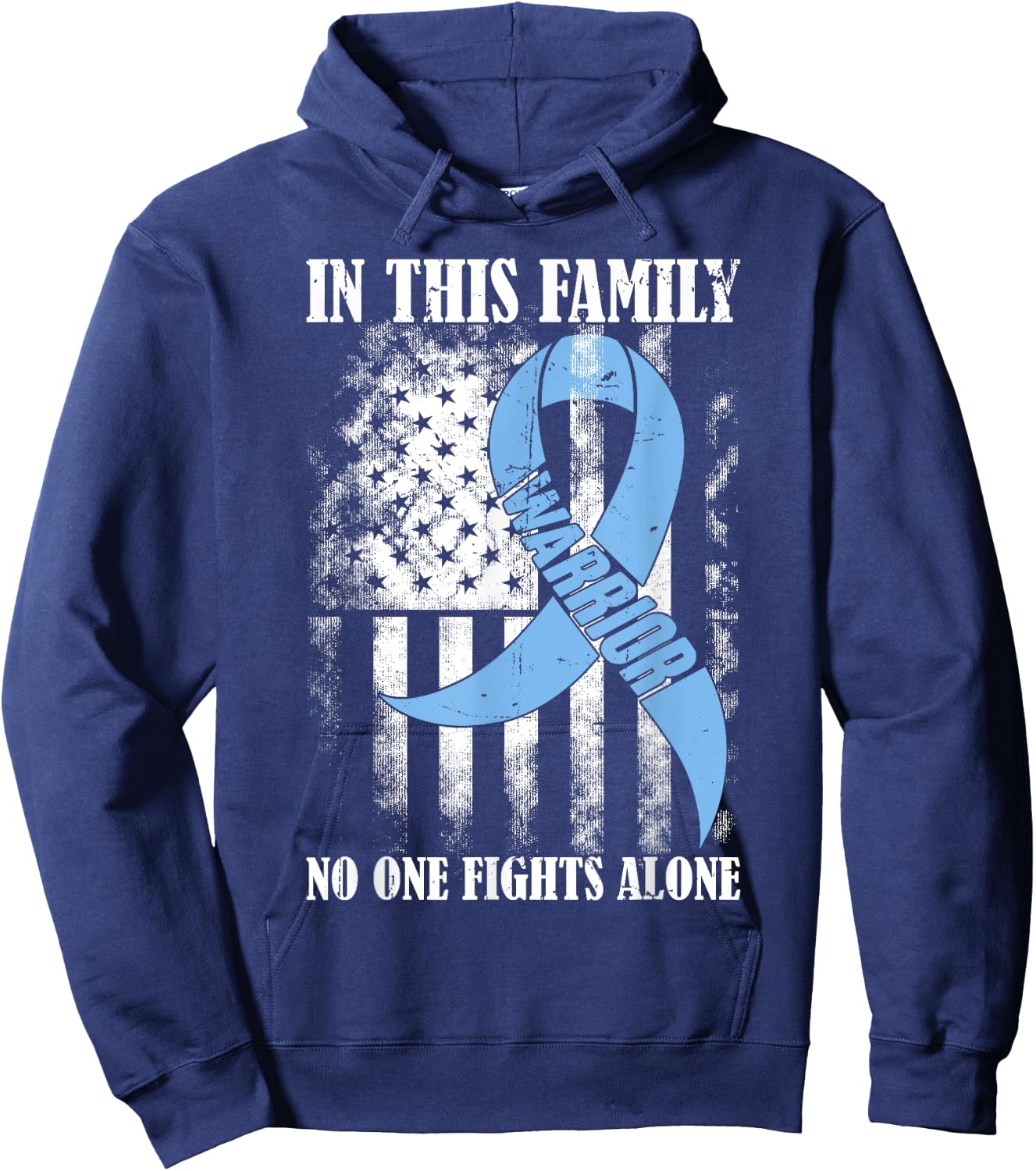 In This Family No One Fight Alone Prostate Cancer Awareness Hoodie - Hoodie | Navy