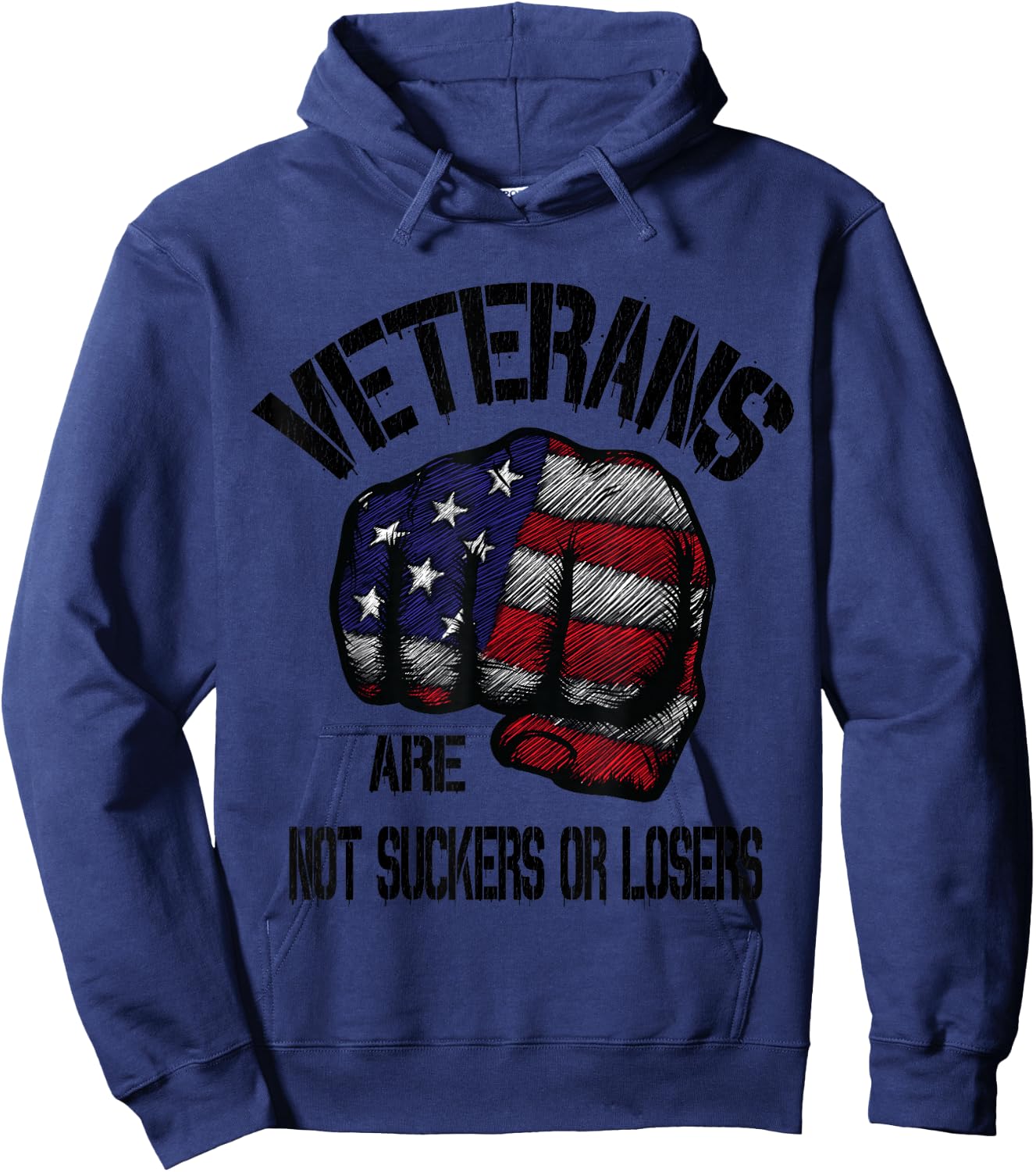 Veterans Are Not Suckers Or Losers Anti Trump Vets Heroes Hoodie - Hoodie | Navy