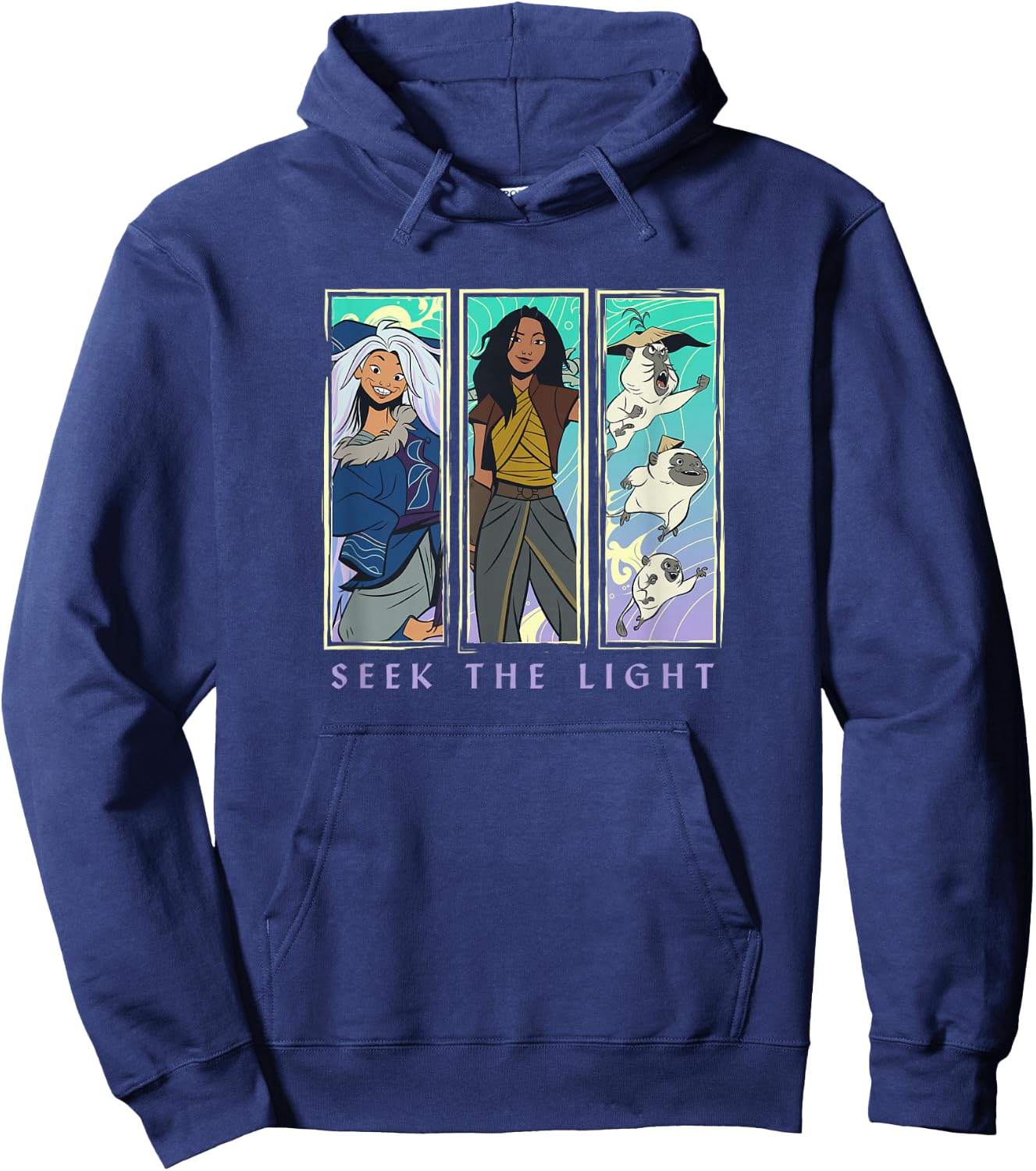 Disney Raya And The Last Dragon Seek The Light Panels Hoodie - Hoodie | Navy