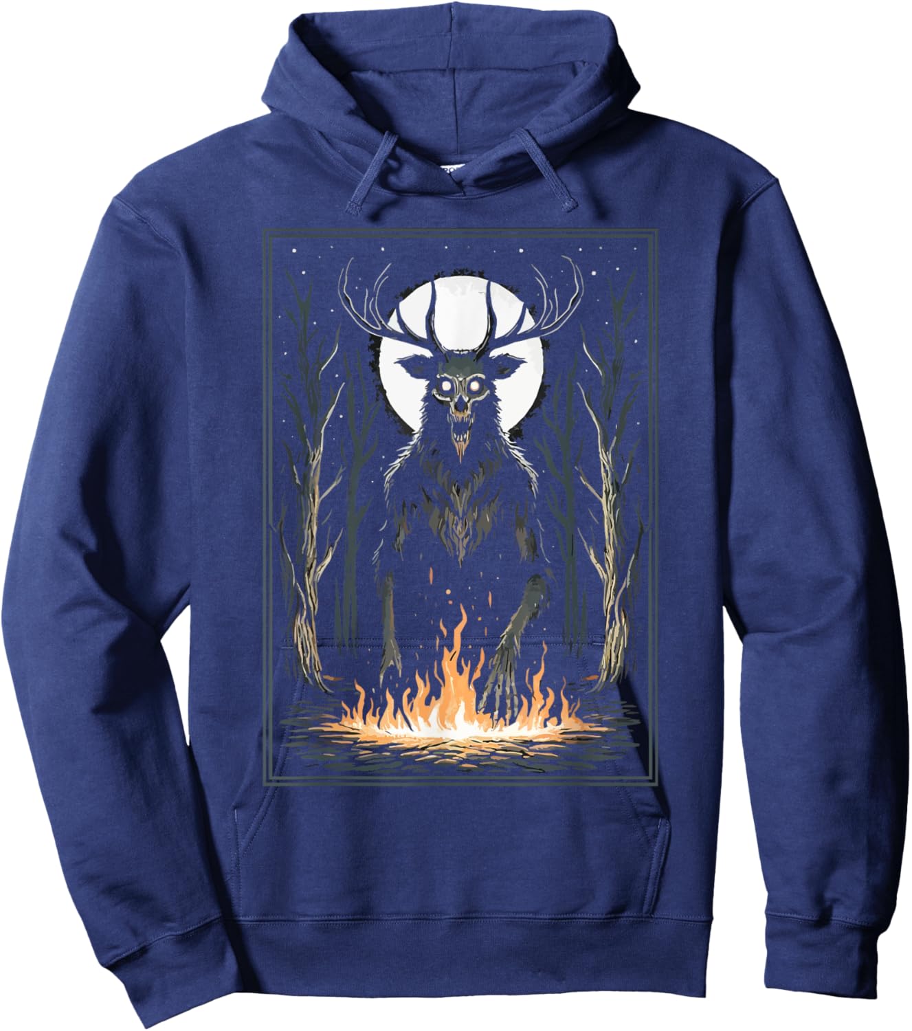 Wendigo Monster Legendary Creature Cryptozoology Cryptid Hoodie - Hoodie | Navy
