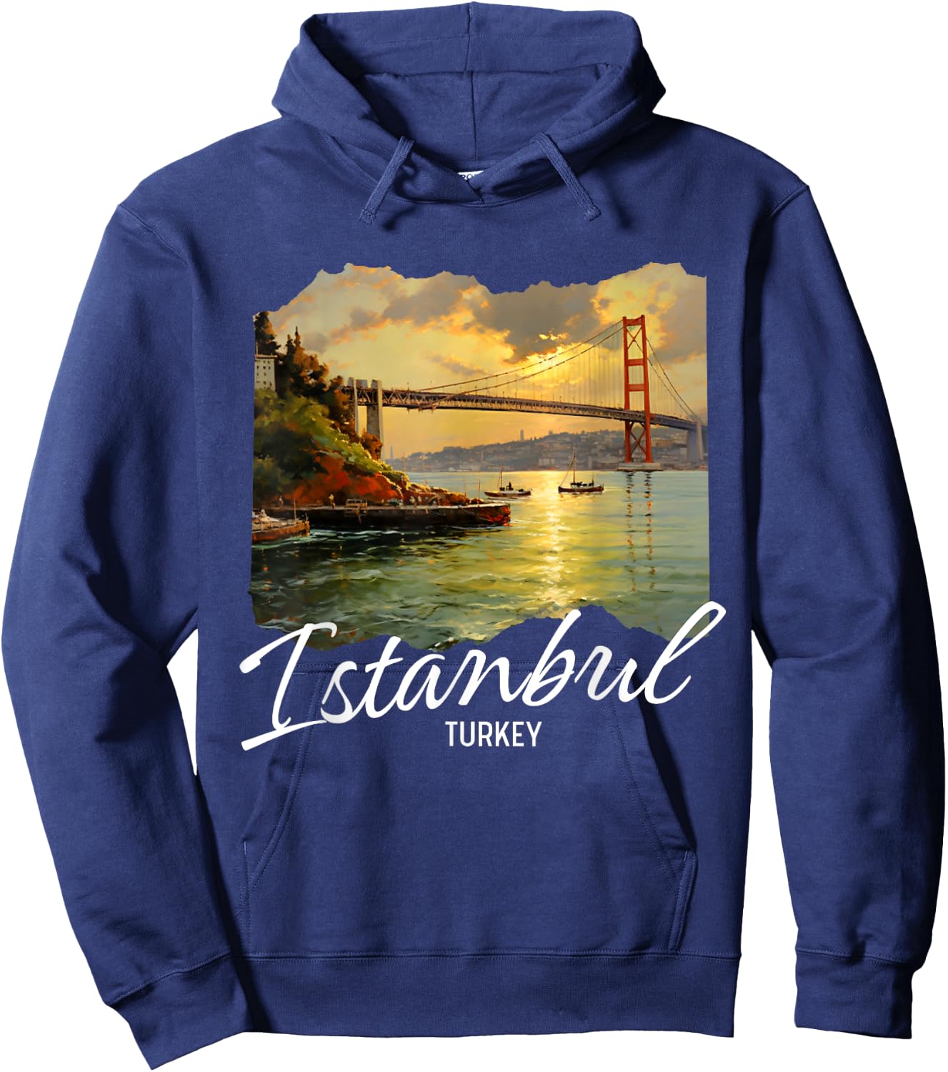 Istanbul Turkey Painting Souvenir Hoodie - Hoodie | Navy