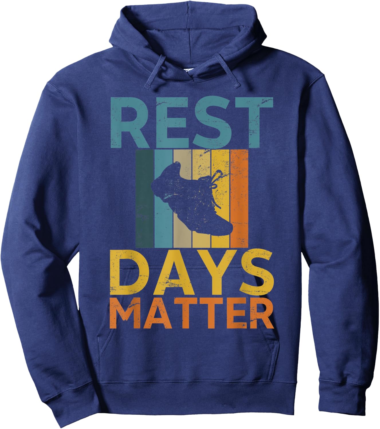 Funny Running Retro Rest Days Matter Gift Runner Hoodie - Hoodie | Navy