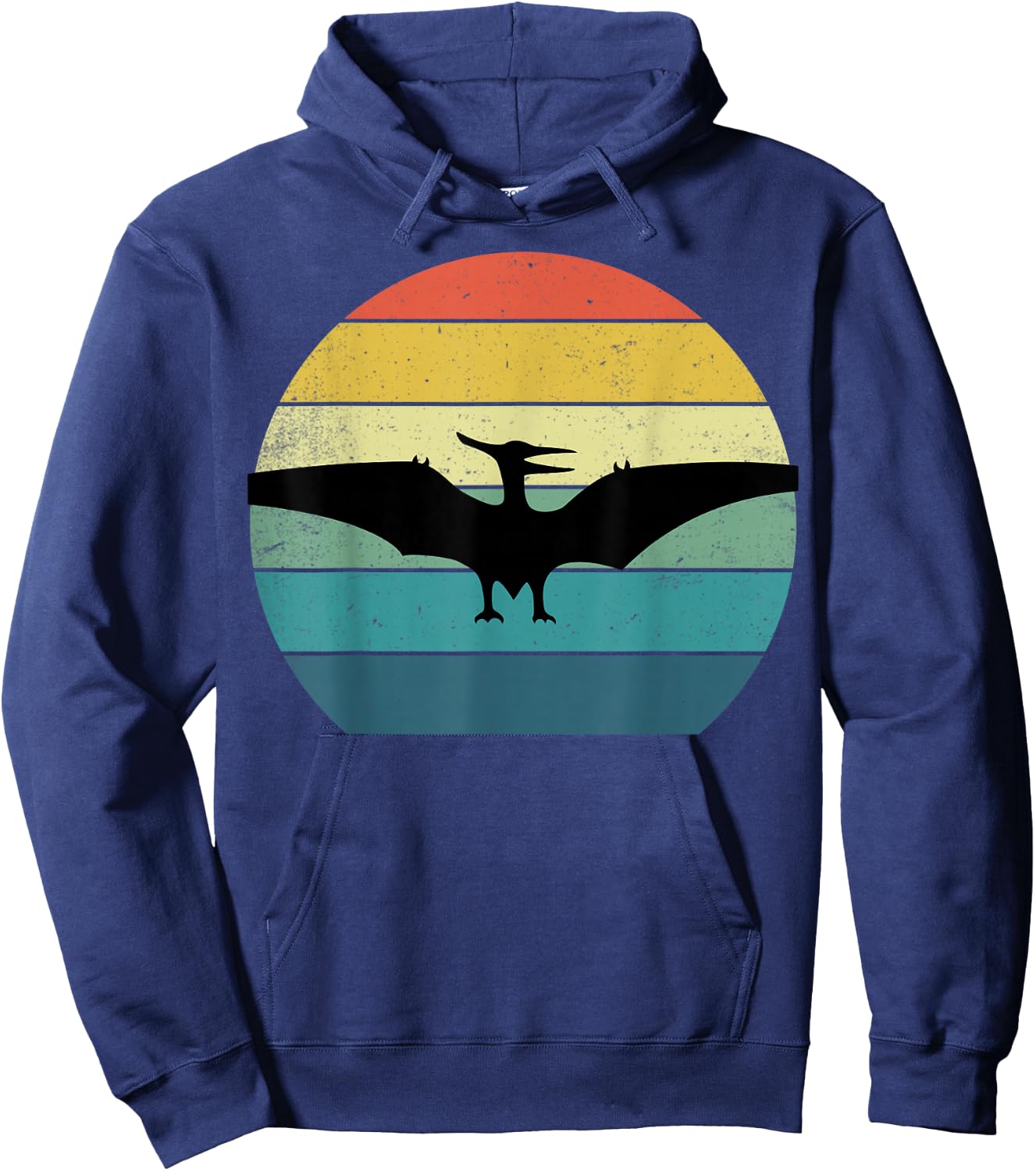 Pteranodon Dinosaur Animal Retro Vintage Aesthetic Hoodie - Hoodie | Navy
