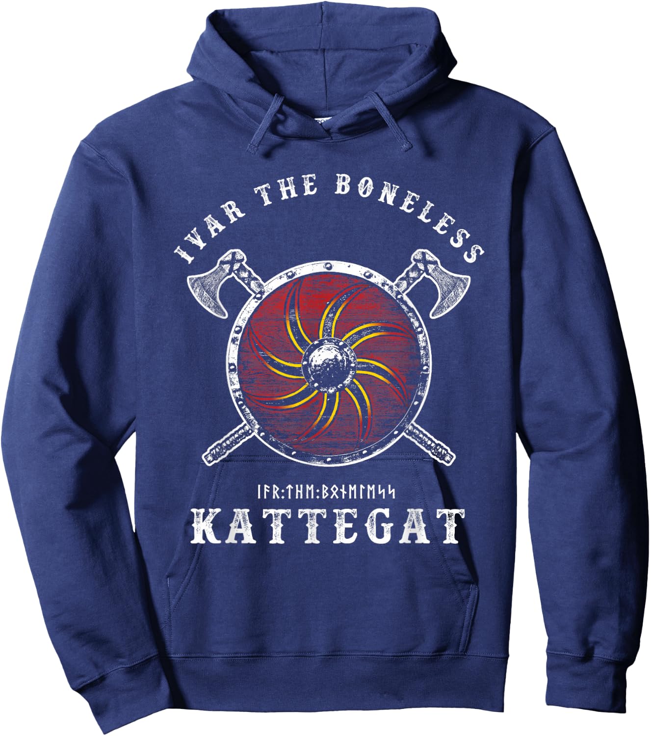 Ivar the Boneless - Kattegat Viking Shield Hoodie - Hoodie | Navy