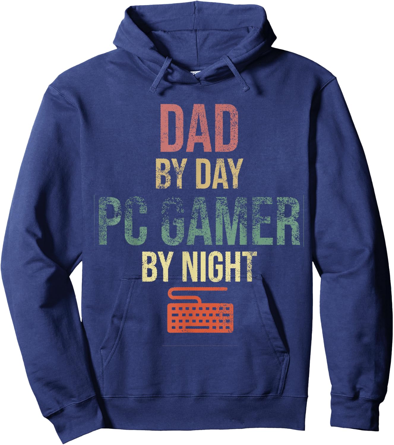 Dad by Day PC Gamer by Night - Gift Gaming Dads Hoodie - Hoodie | Navy