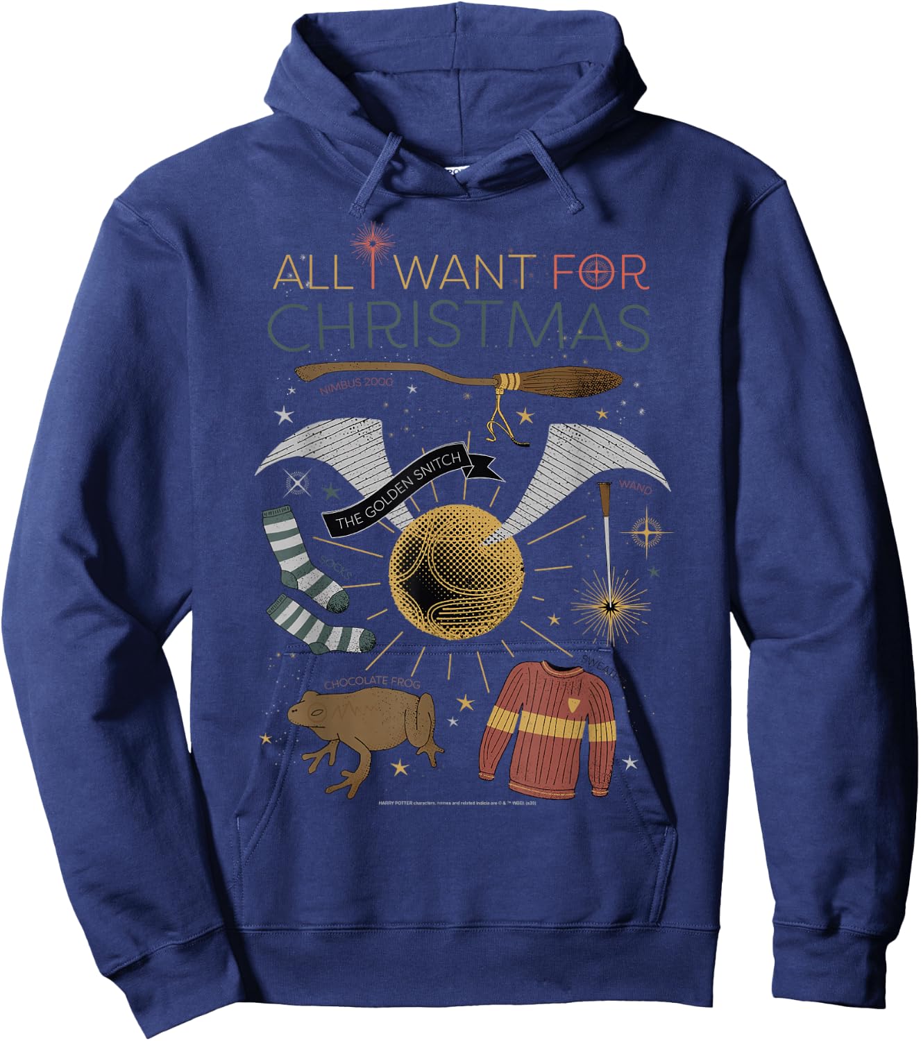 Harry Potter Christmas All I Want For Christmas Accessories Hoodie - Hoodie | Navy