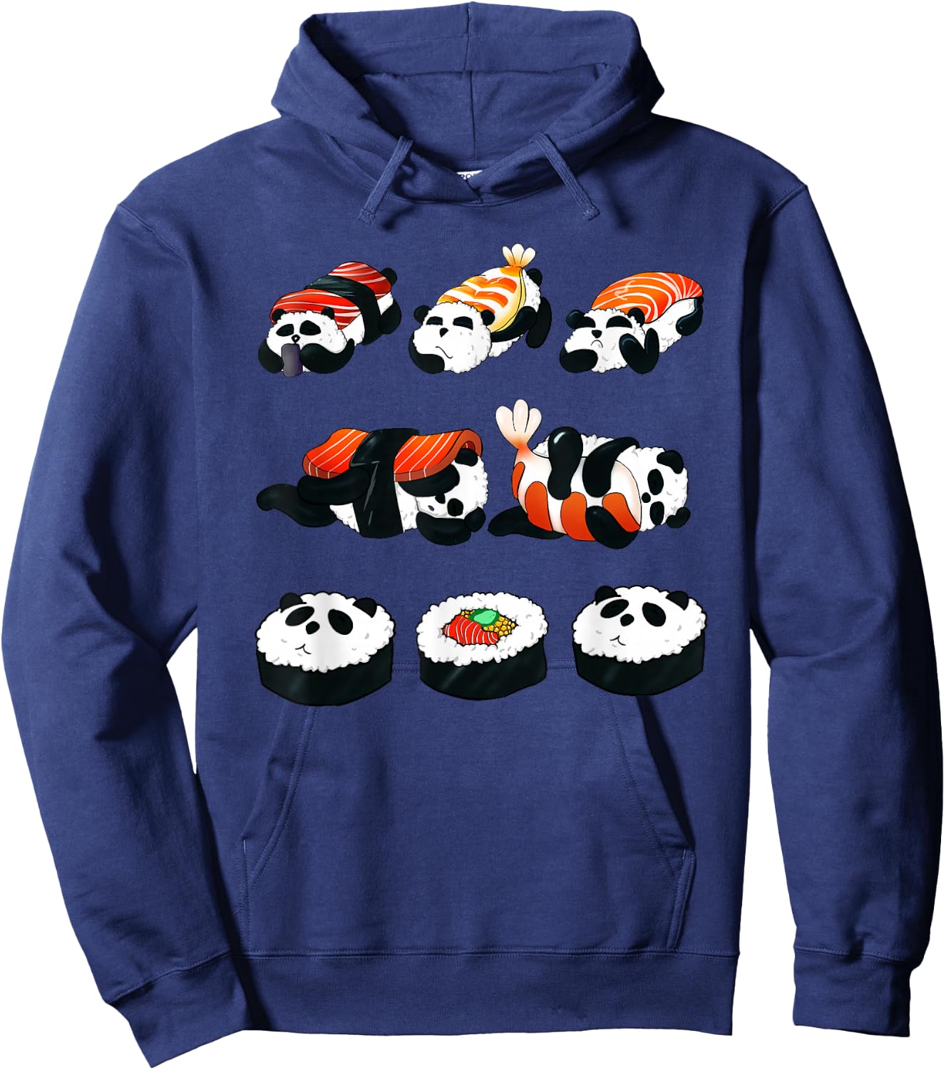 Panda Sushi Hug Animal Maki Lover Funny Cute Food Gift Hoodie - Hoodie | Navy