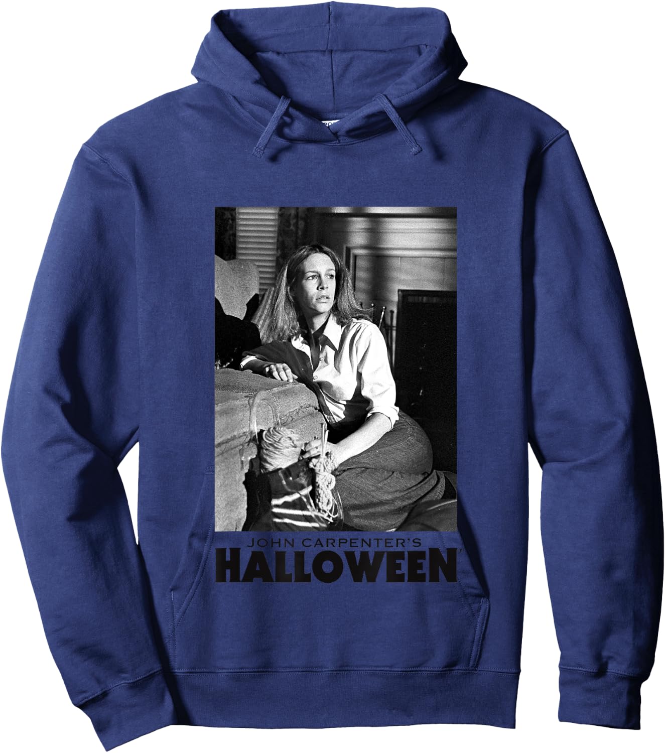 Halloween Laurie Strode Hiding From Michael Hoodie - Hoodie | Navy