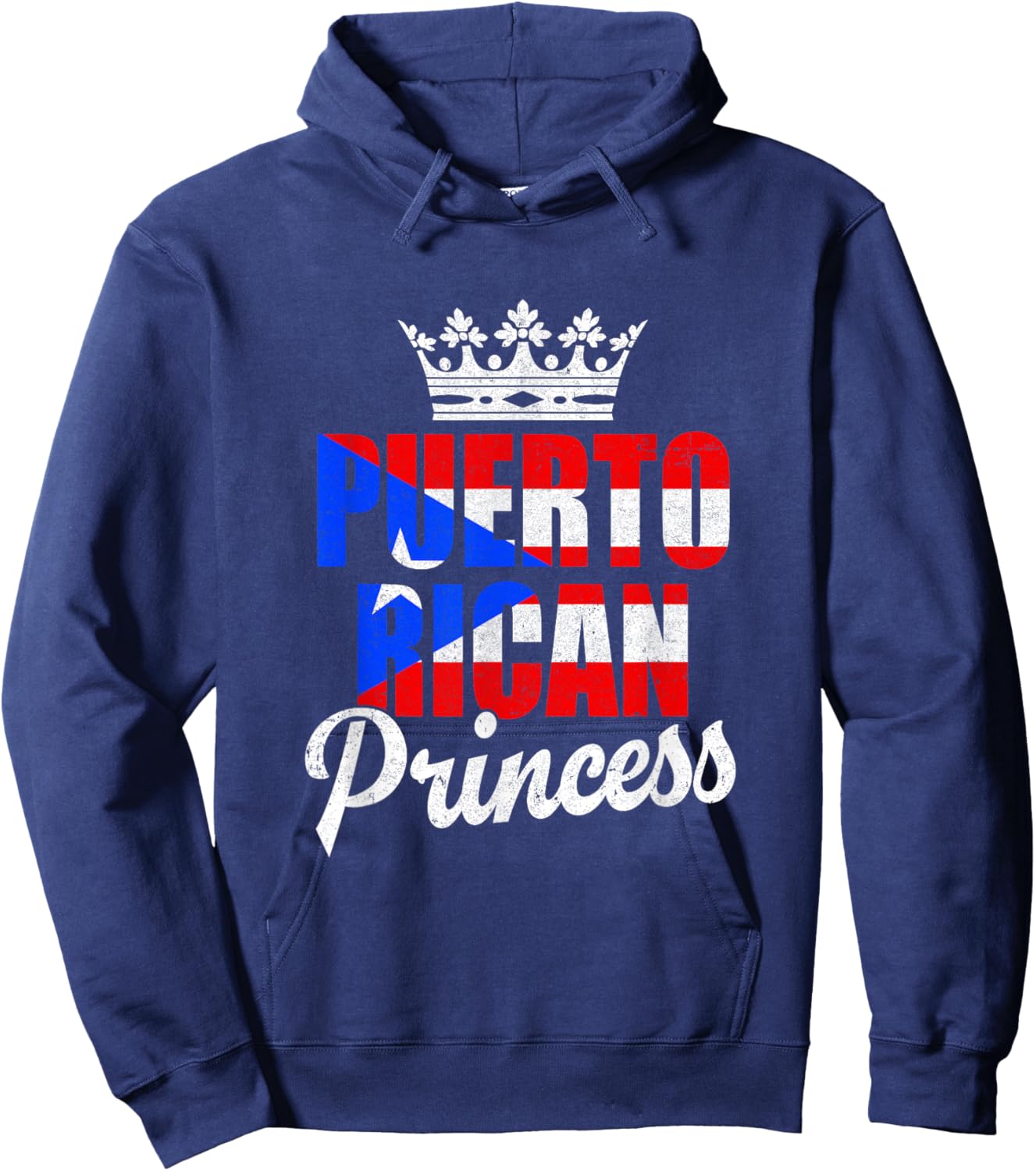 Funny Puerto Rico Graphic Women Girls Puerto Rican Princess Hoodie - Hoodie | Navy