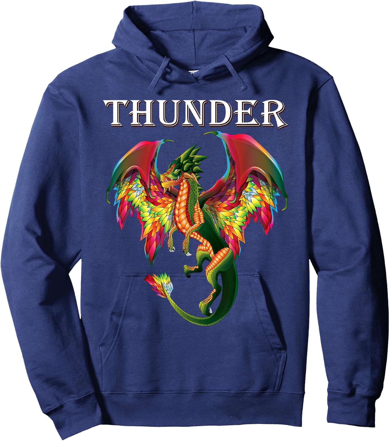 Imagine You Are A Thunder Dragon Breathing Fire With Wings Hoodie - Hoodie | Navy